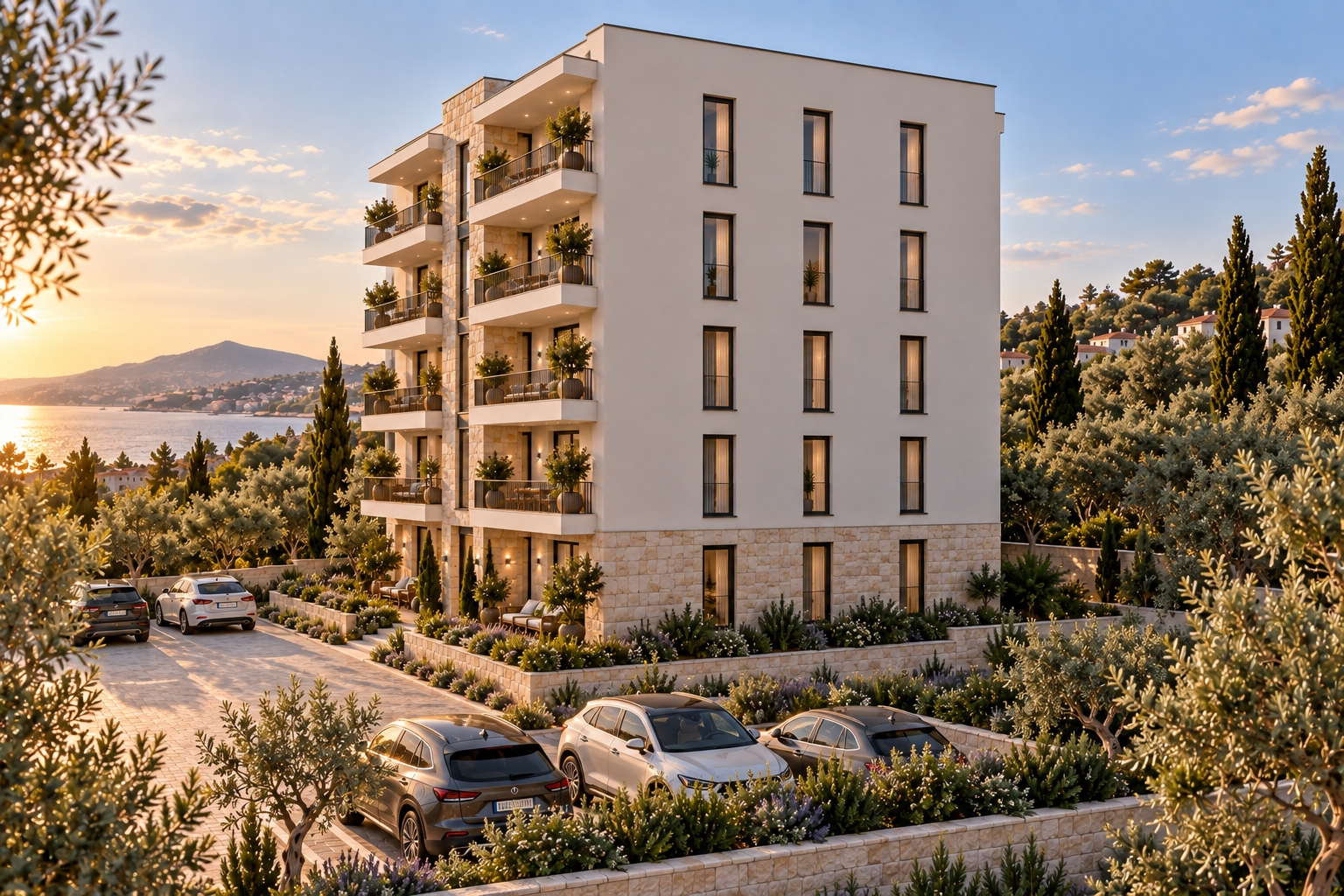 Apartman — Sağ cephe