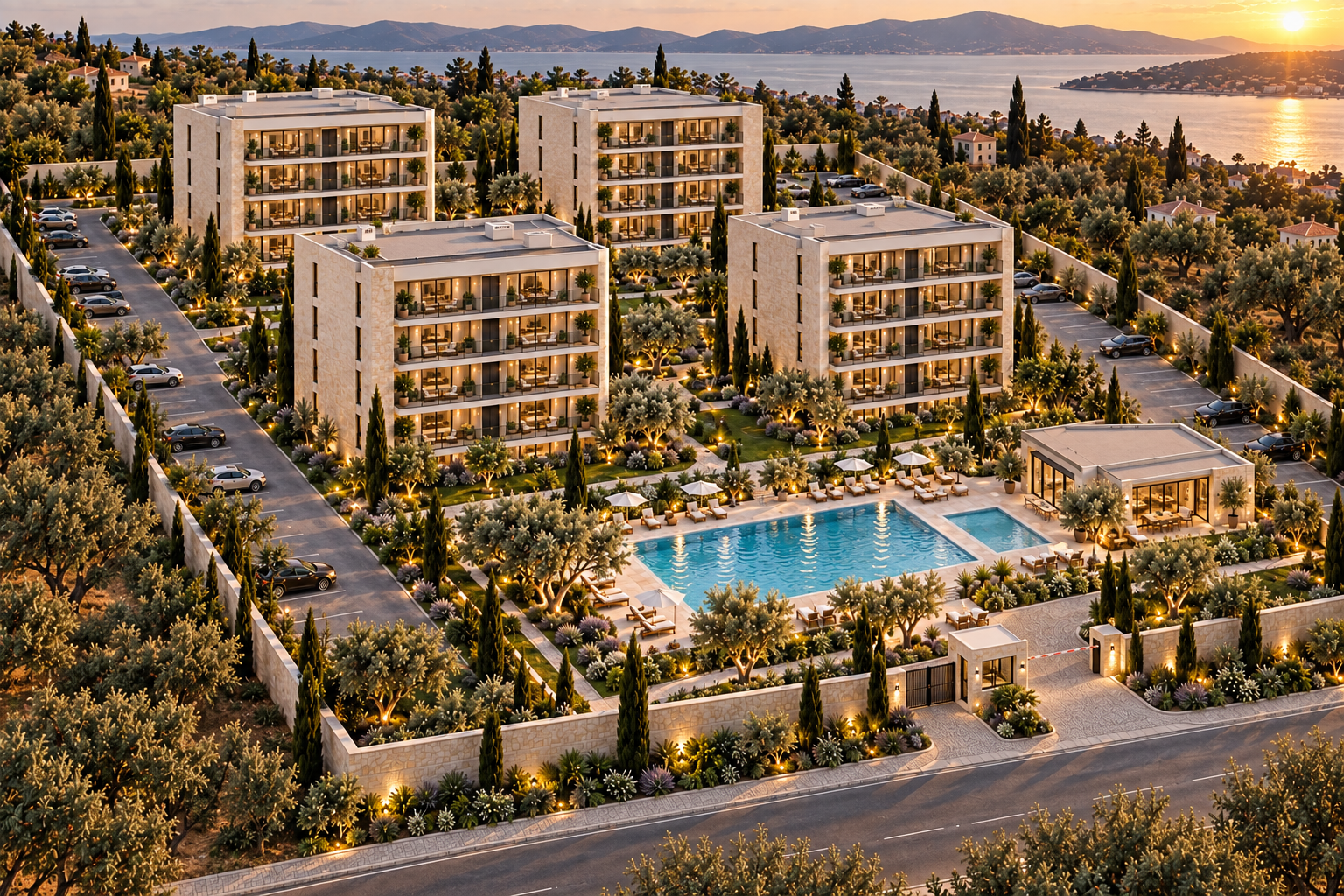 Havuzlu Site — Sol cephe