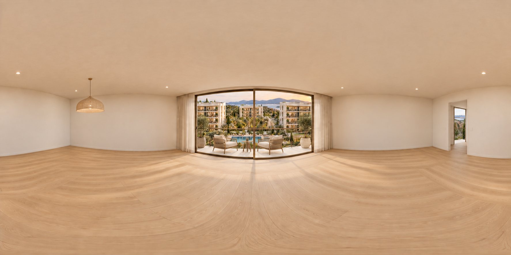 Havuzlu Site — Salon · eşyasız