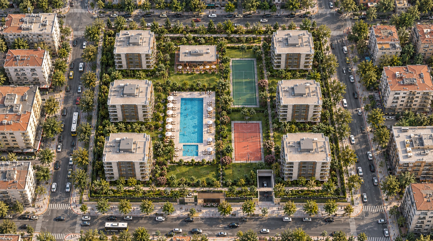 Koru Park — Üstten bakış