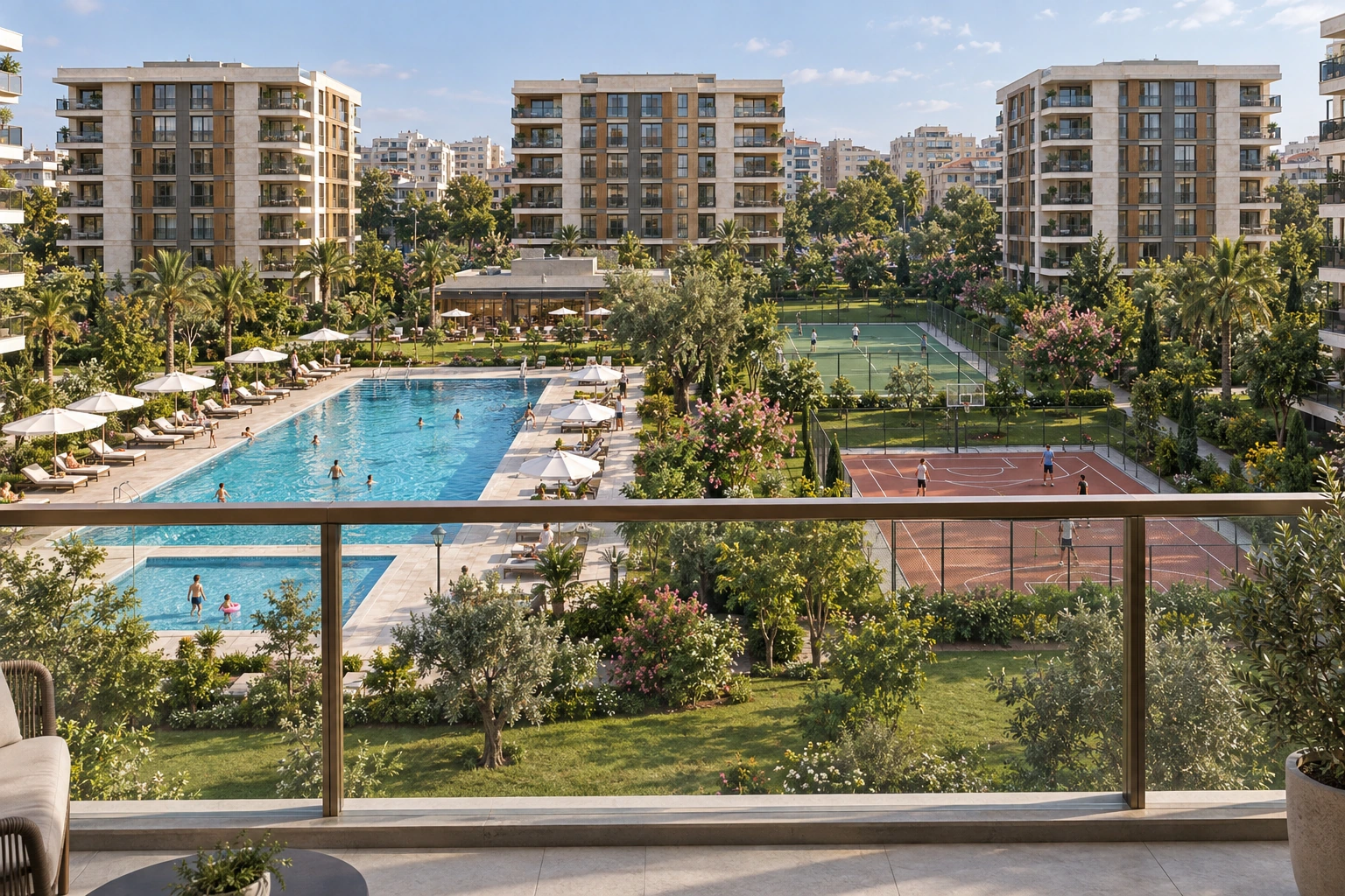 Koru Park — Balkondan bakış